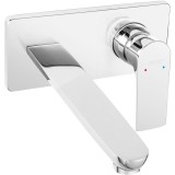 Baterie lavoar incastrabila Ferro Square, cartus ceramic, Crom