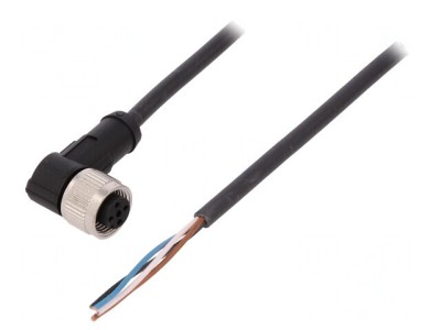 Cablu de conectare M12 unghi 4 pini 5m 250VAC 4A PUR foto
