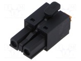Regletă de conexiuni deconectabilă DEGSON 7,62mm, 2 piste, mufă dreptă