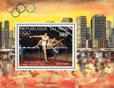 Niger 1984 - Jocurile Olimpice Los Angeles, colita neuzata foto
