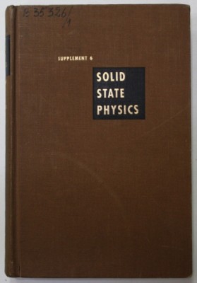SOLID STATE PHYSICS , SUPPLEMENT 6 : THE DIRECT OBSERVATION OF DISLOCATIONS by S. AMELINCKX , 1964 foto