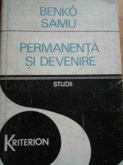 Permanenta Si Devenire Studii - Benko Samu ,282343 foto