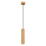Lampă Suspendată Karbon Din Aluminiu Aurit, 1 Bec Tub Minimalist De Interior