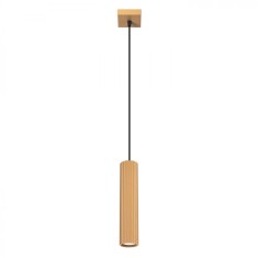 Lampă Suspendată Karbon Din Aluminiu Aurit, 1 Bec Tub Minimalist De Interior