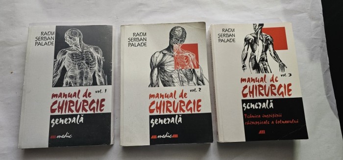 MANUAL DE CHIRURGIE GENERALA - RADU SERBAN PALADE 3 VOLUME , VOL 1 ESTE SIGILAT .