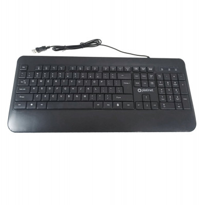 Tastatura slim USB, Platinet K110 45656, 104 taste, lungime cablu 140cm, neagra foto