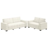 Cumpara ieftin Set de canapele cu perne, 2 piese, crem, catifea