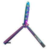 Cutit fluture Butterfly, Balisong 21.50cm, fade clasic, fara tais, de antrenament, sageata