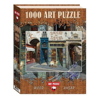 Puzzle 1000 piese - din lemn CAFE LEON foto