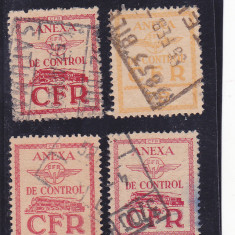 ROMANIA 1953-55 CFR VARIETATI 4 TIMBRE!