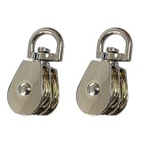 Cumpara ieftin Set 2 x Scripete rotativ dublu, Flores, inox, 25mm, 60mm