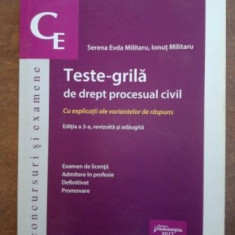 Teste-grila de drept procesual civil- Serena Evda Militaru, Ionut Militaru