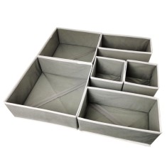 Organizator pentru Sertar, din Tesatura Gri/Alb