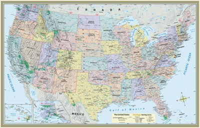 U.S. Map-Laminated foto