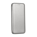 Husa Flip cover Magnetica pentru Samsung J3 2016, Argintiu, ALC MOBILE