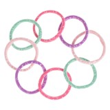 Elastice de par frotte cu imprimeu inimi pentru copii, 8 bucati, multicolore, CMCLASS