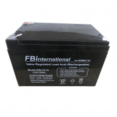 Acumulator stationar FB International pentru UPS, 99 x 95 x 151 mm, 12 Ah, 12 V, sistem de siguranta, alarma, iluminat de urgenta