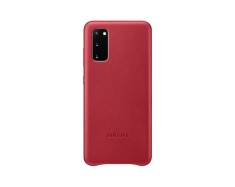 HUSA Smartphone Samsung, pt Galaxy S20, tip back cover (protectie spate), piele, ultrasubtire, rosu, &amp;quot;EF-VG980LREGEU&amp;quot; foto