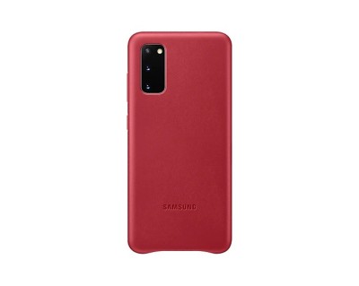 HUSA Smartphone Samsung, pt Galaxy S20, tip back cover (protectie spate), piele, ultrasubtire, rosu, &amp;quot;EF-VG980LREGEU&amp;quot; foto