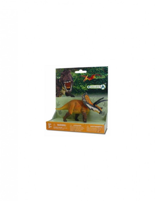 Figurina pe platforma dinozaur Torosaurus pictata manual XSPP Collecta