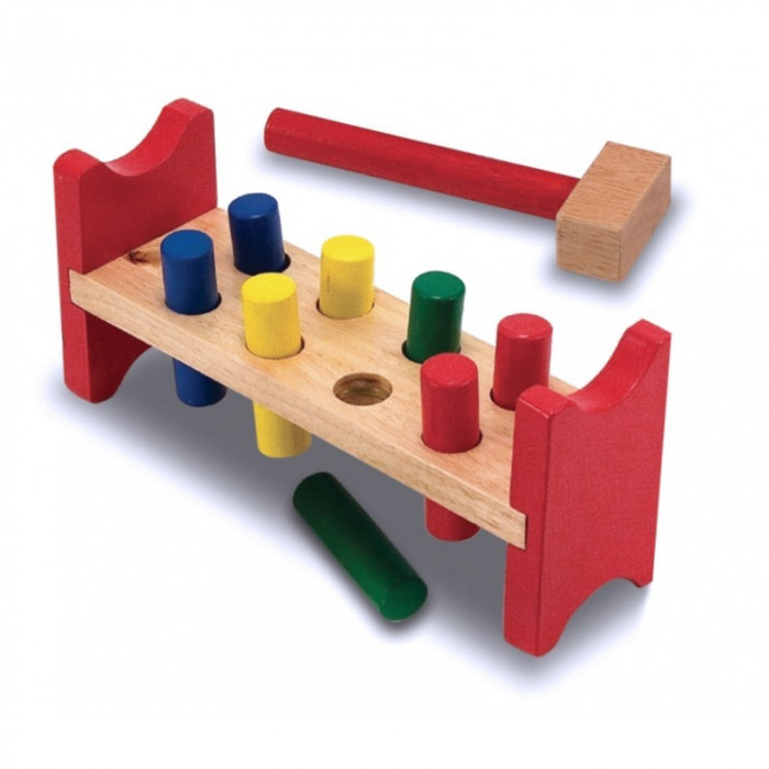 Banc de lucru cu ciocanel Melissa and Doug, Multicolor