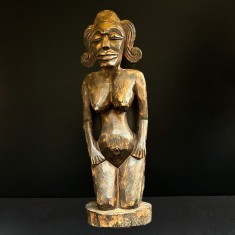 Statuetă africană din lemn, figură feminină &ndash; Africa
