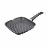 Tigaie grill marmorata Royalty Line, 28 cm, antiaderenta, Gri