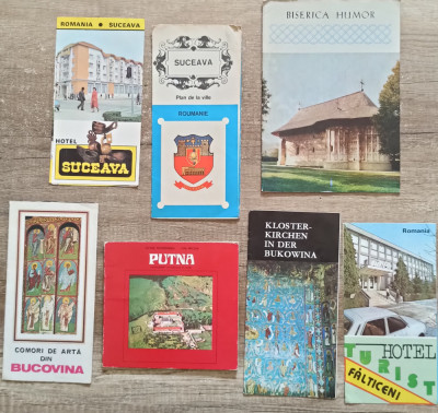 Diverse brosuri si pliante pentru promovarea Bucovinei, perioada comunista foto