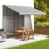Cumpara ieftin P&acirc;nză de rezervă copertină, antracit și alb, 4,5x3 m