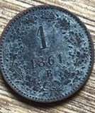 MNDSTR22 AUT Austroungaria 1 kreuzer 1861 B