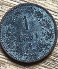 MNDSTR22 AUT Austroungaria 1 kreuzer 1861 B