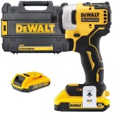 DeWalt DCF809D2T - Masina de insurubat cu impact cu 2 acumulatori Li-Ion 18 V 2 Ah 190 Nm - valiza speciala