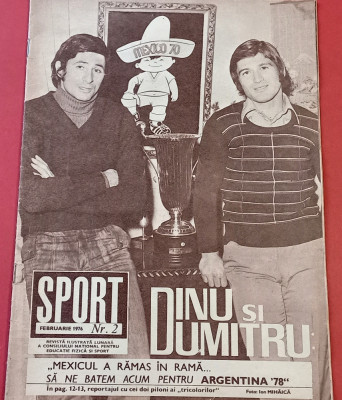 Revista SPORT nr.2/februarie 1976 (foto album FC BIHOR; FC CONSTANTA) foto