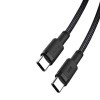 Cablu pentru incarcare si transfer de date XO NB-Q199, 2x USB Type-C, Power Delivery 100W, 1.5m, Negru
