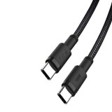 Cumpara ieftin Cablu pentru incarcare si transfer de date XO NB-Q199, 2x USB Type-C, Power Delivery 100W, 1.5m, Negru