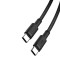 Cablu pentru incarcare si transfer de date XO NB-Q199, 2x USB Type-C, Power Delivery 100W, 1.5m, Negru
