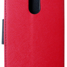 Husa tip carte Fancy Book rosu + bleumarin pentru Xiaomi Redmi Note 8 Pro