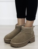 Cumpara ieftin Ghete taupe cu platforma din piele naturala JB1999 116