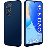 Husa matte tpu pentru huawei nova 9 se, flippy, silicon slim, protectie antisoc, navy blue