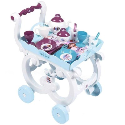 Carucior servire ceai Smoby Frozen 2 XL cu 17 accesorii foto