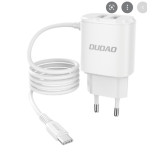 Incarcator Dudao cu cablu Type C + 2x USB wall charger with built-in USB Type C