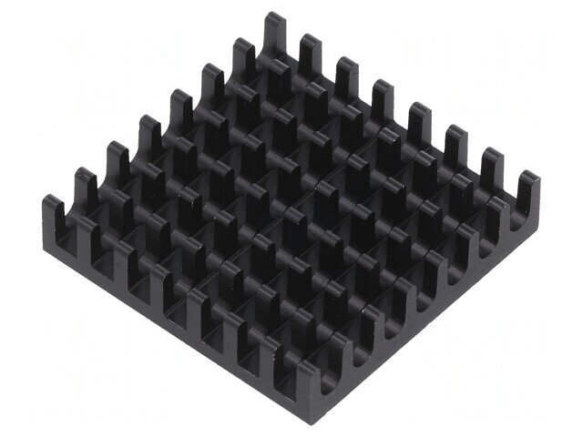 Radiator Extrudat cu Aripioare BGA Negru 27,9mm x 27,9mm