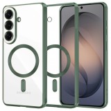 Husa MagSafe pentru Samsung Galaxy S26 S942, Techsuit, Luxury Crystal, Verde Inchis