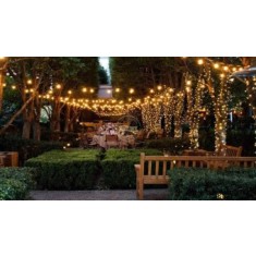 Ghirlanda Luminoasa de Exterior, lungime 60 m, cu 2 Led/m, Glob Transparent