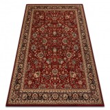 Covor de l&acirc;nă KASHQAI 4362 300 ornament vin roșu / negru, 67x130 cm