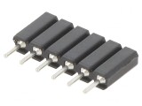 Soclu pini mamă 6 pini 2,54mm THT cositorit