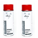 Vopsea Spray Auto Brilliante Rosu Foc RAL 3000, 2 x 400ml. Universal Metal, Lemn, Plastic
