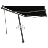VidaXL Copertină autonomă retractabilă automat, antracit, 300x250 cm