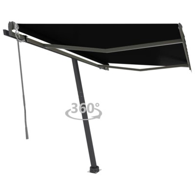 vidaXL Copertină autonomă retractabilă automat, antracit, 300x250 cm 3069709 foto