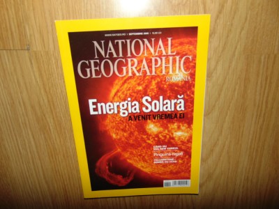 NATIONAL GEOGRAPHIC SEPTEMBRIE 2009 foto